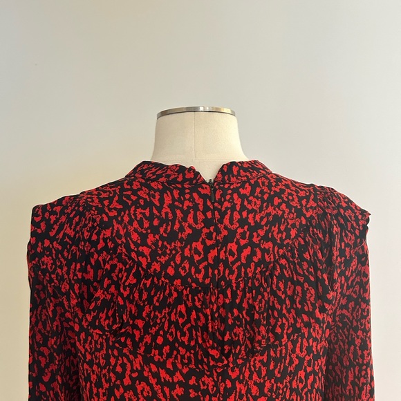 Zara long sleeve ruffle crepe mini dress - Picture 4 of 8